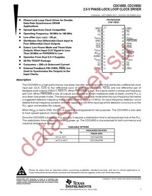 CDCV855PWRG4 datasheet  